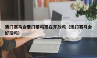 澳门赛马会要门票吗现在开放吗（澳门赛马会好玩吗）